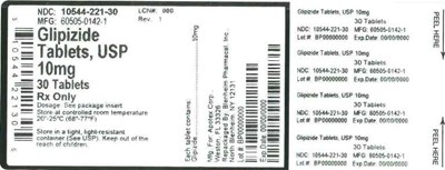 10mg 30ct (Label Glipizide Tabs 10mg Bpi(10544 221 30) Apotex(60505 0142 1) Rev1)